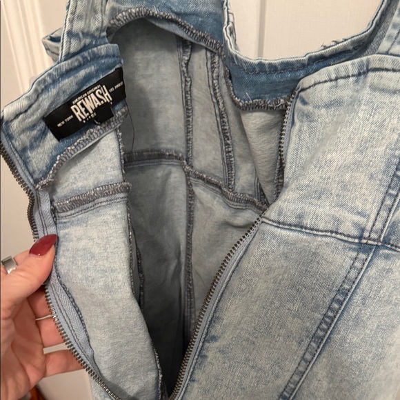 Rewash Light Blue Denim Dress - Picture 4 of 12